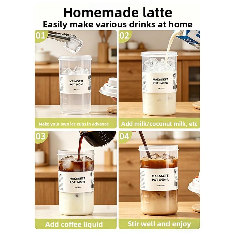 Reusable Plastic Ice Cup with Lid for Freezing Water Coffee Smoothie BPA Free Home Office Travel Cold Drink Cup