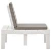 VidaXL Chaises de salon de jardin et coussins 2 pcs Plastique Blanc