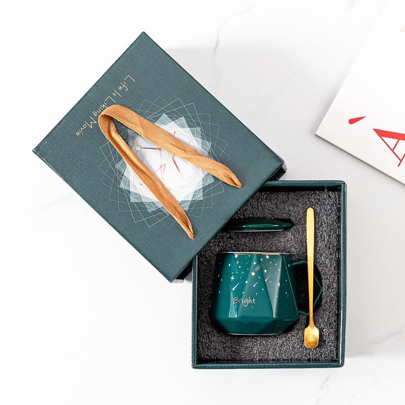 Simple fashion ceramic cup creative mug coffee cup couple cup gifts business souvenir