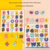 Holz-Alphabet- und Zahlen-Puzzlebrett - Lernspielzeug für Kleinkinder
