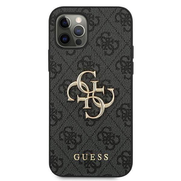 Guess Guhcp12M4Gmggr Iphone 12/12 Pro 6,1 Szary/Grey Hardcase 4G Big Metal Logo