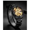 Mechanical Men's Watch Stainless Steel Automatic Skeleton Watch Waterproof Watches for Men Gifts