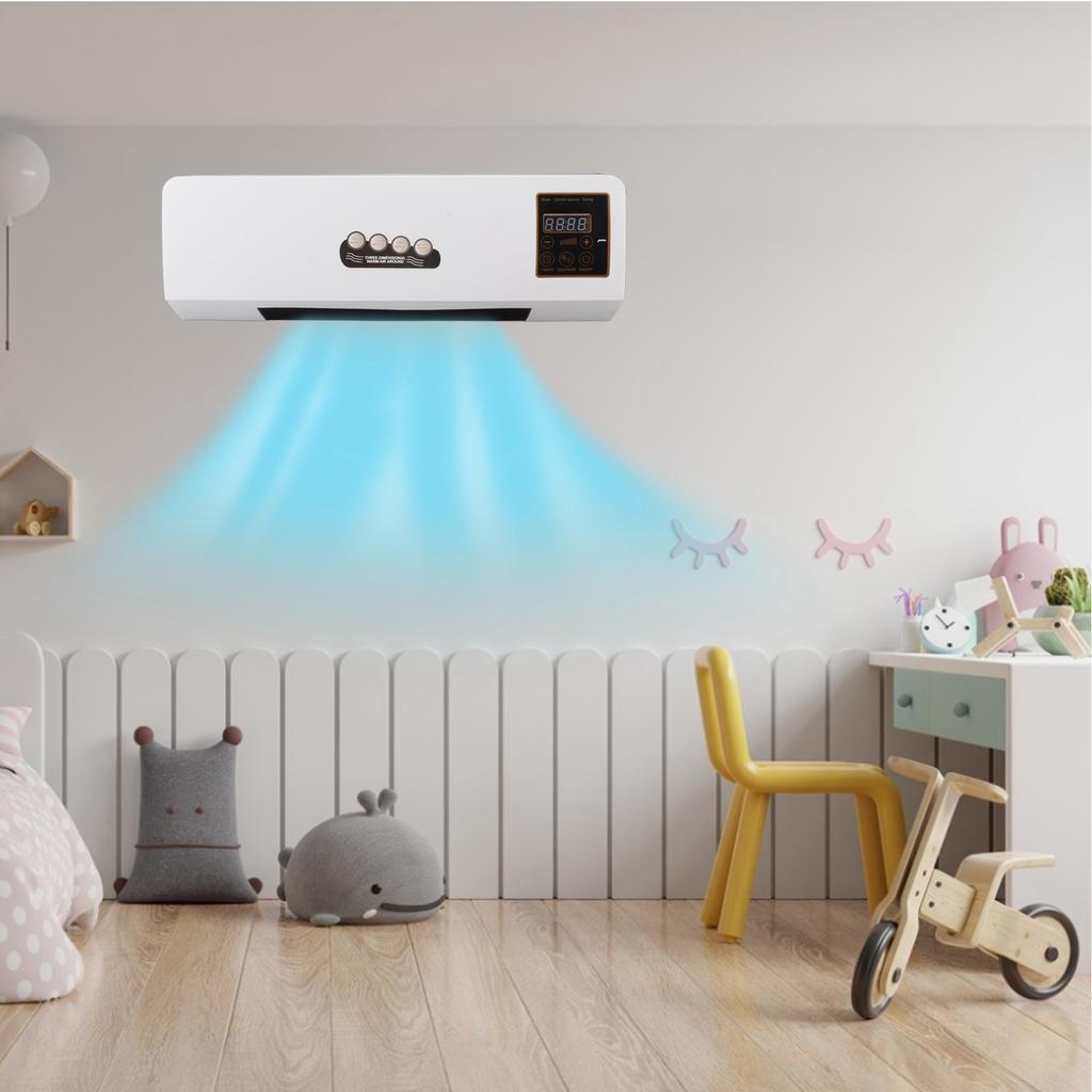 AC 220V 1800W Wall Mounted  Conditioner Heater Electric Cooling Heating Machine With Remote Control Timer For Bedroom