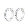 Luxury 925 Silver Pink Bowknot Stud Earrings Diamond Flower Heart Hoop Earrings for Women Sweet Fine Jewelry Gift