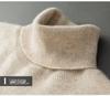 2025 Classic Solid Color Men's High Neck Loose Cashmere Sweater Pullover Knitwear