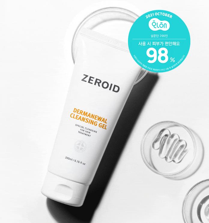 ZEROID Dermanewal Rensegel 200ml – Skånsom rens for sensitiv og problematisk hud