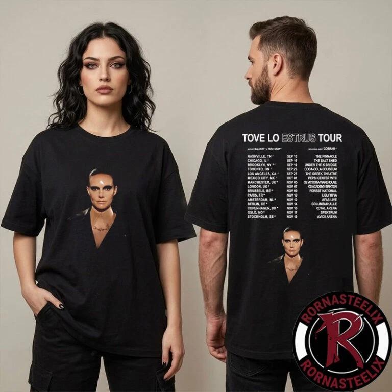 Tove Lo Estrus Tour 2026 Расписание Даты Тура Унисекс Футболка Двусторонняя XL