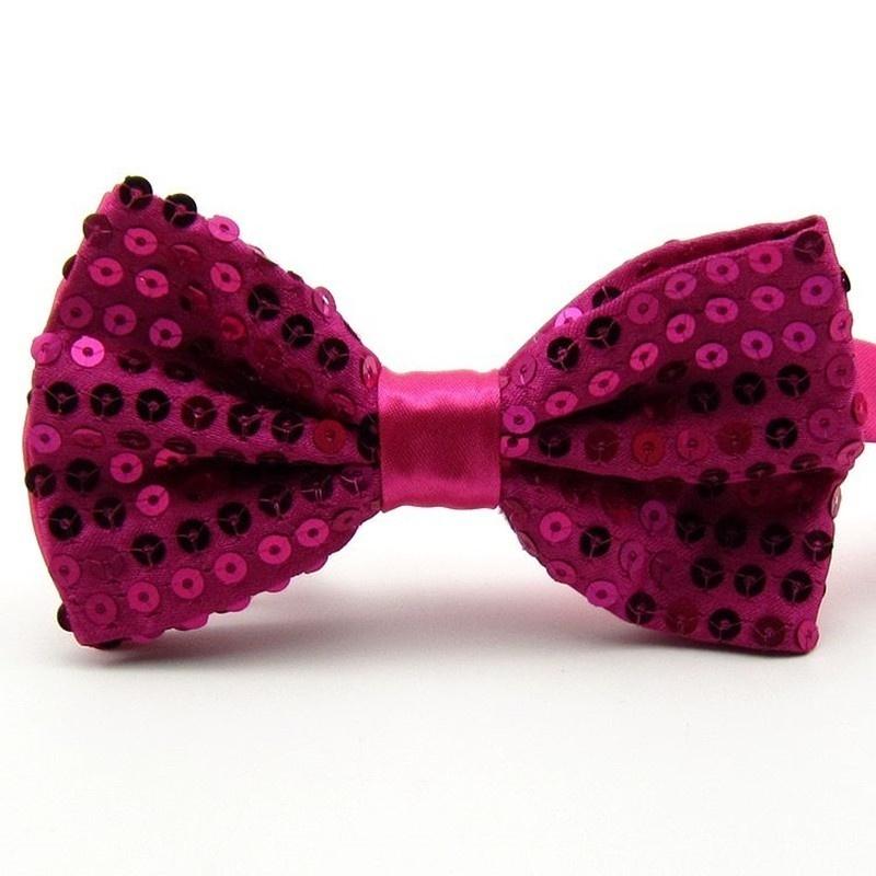 

Унисекс однотонный цветной блестящий галстук-бабочка регулируемый свадебный галстук-бабочка розы красного