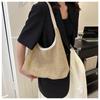 Women's Retro Woven Tote Bag Large Capacity Shoulder Underarm Bag Summer Beach Handbag