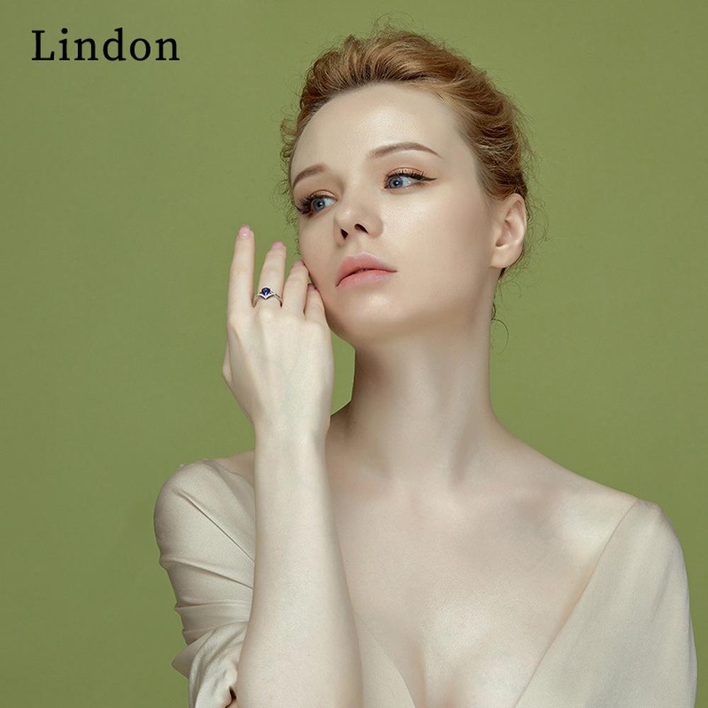 Lindon Classic Copper Alloy Zircon Ring Ladies Jewelry Wedding Promise Party Gift