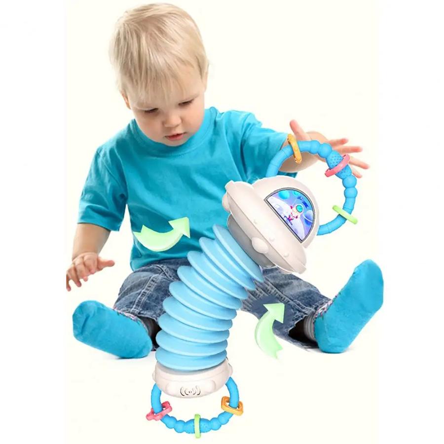 1pcs Music Development Sensory Learning Toy Spaceman Cartoon Accordion Toddler Baby Educational Instrument Children Toy Gift