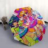 1pc Powerpuff Girls Automatic Opening/Closing Outdoor Umbrella with Portable Tri-Fold Design, 8-Rib Iron Frame Outdoor for Fans, Travelers, Daily