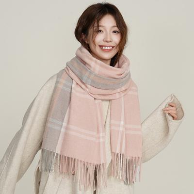 Scarf Women'S Premium Cashmere Versatile Scarf Warm Elegant Plaid Shawl