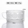 Taza de Desayuno de Vidrio Vintage Transparente Leche Avena Hogar Jugo Avena Tazas de Café con Asa Cristalería Transparente