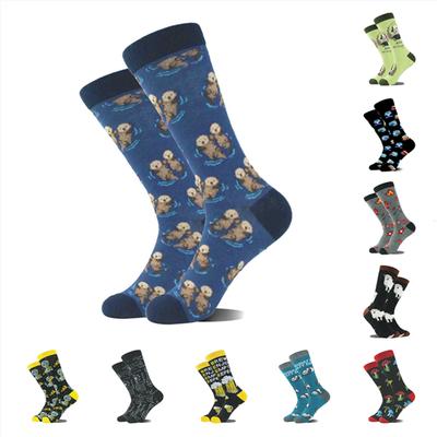 Funny Cotton Lovers Socks Medical Police Animal Trendy Jacquard Middle Tube Couple Socks For Men Women