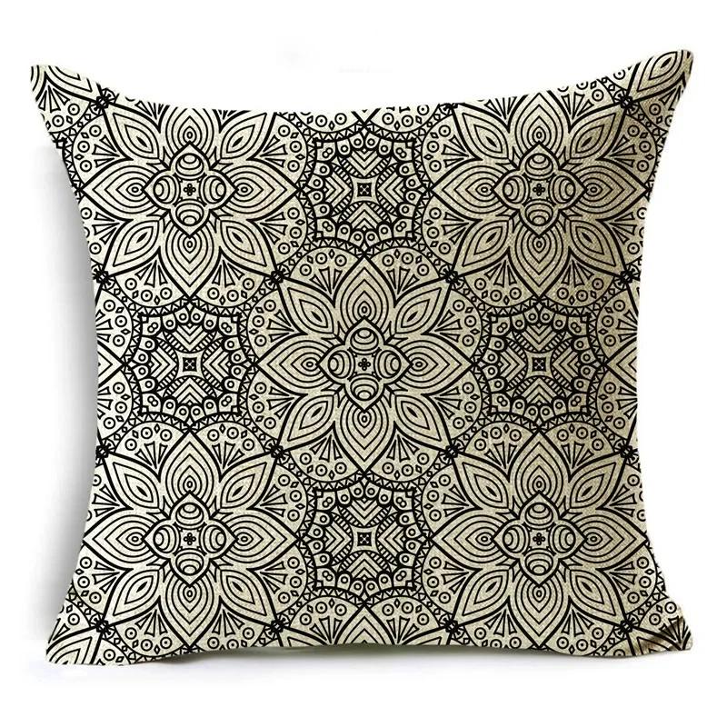 Mandela Style Retro Ethnic Style Pillowcase Sofa Living Room Decoration Cushion Cover 40*40cm/45*45cm/50*50cm
