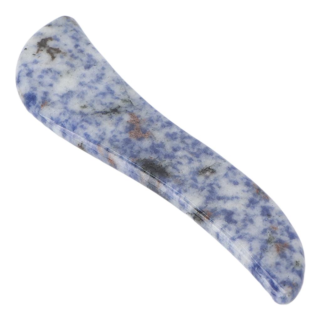 Portable Gua Sha Board Blue Jade Stone Facial Gua Sha Tool for SPA Acupuncture Therapy