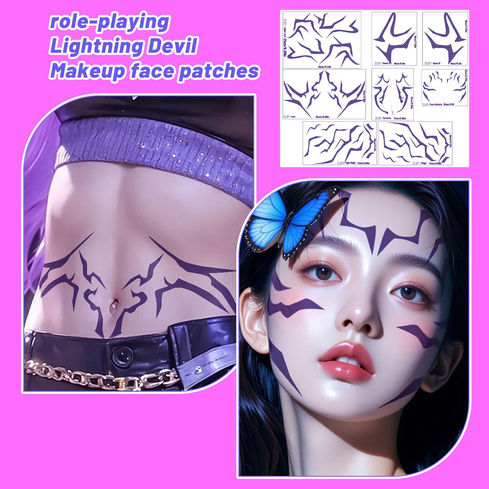 

Вечеринка Ролевая игра Молния- Макияж Наклейки для лица One Size