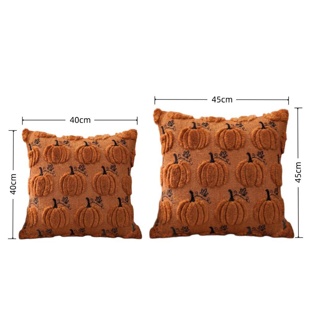 Pumpkin Tufted Plushie Pillow Case 45x45 40x40 Autumn Pillowcase New Cushion Cover Fall Decor
