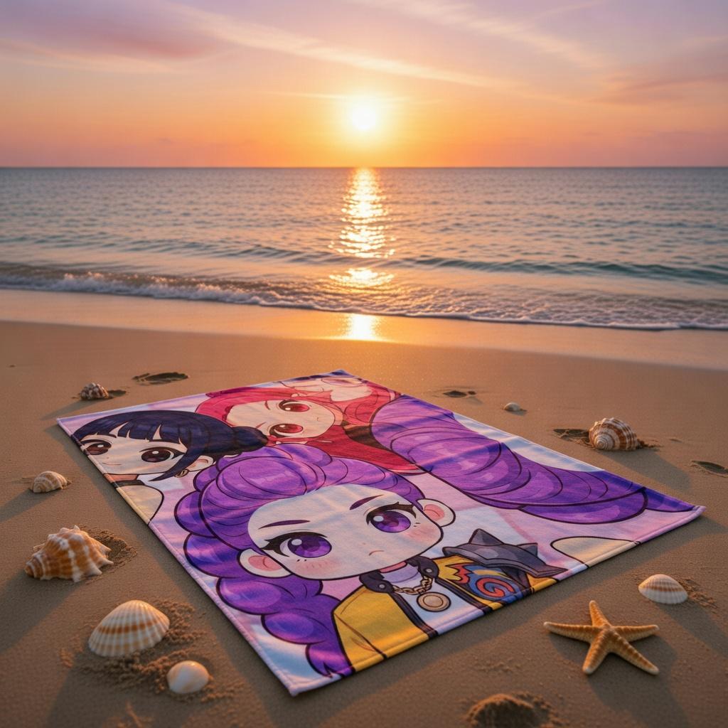 KPOP Girl Group Fans Beach Towel, Soft Quick Dry Absorbent Microfiber for Swimming Pool Beach Decor Travel Gift
