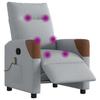 Foldable Massage Armchair, Electric, Light Gray, Fabric