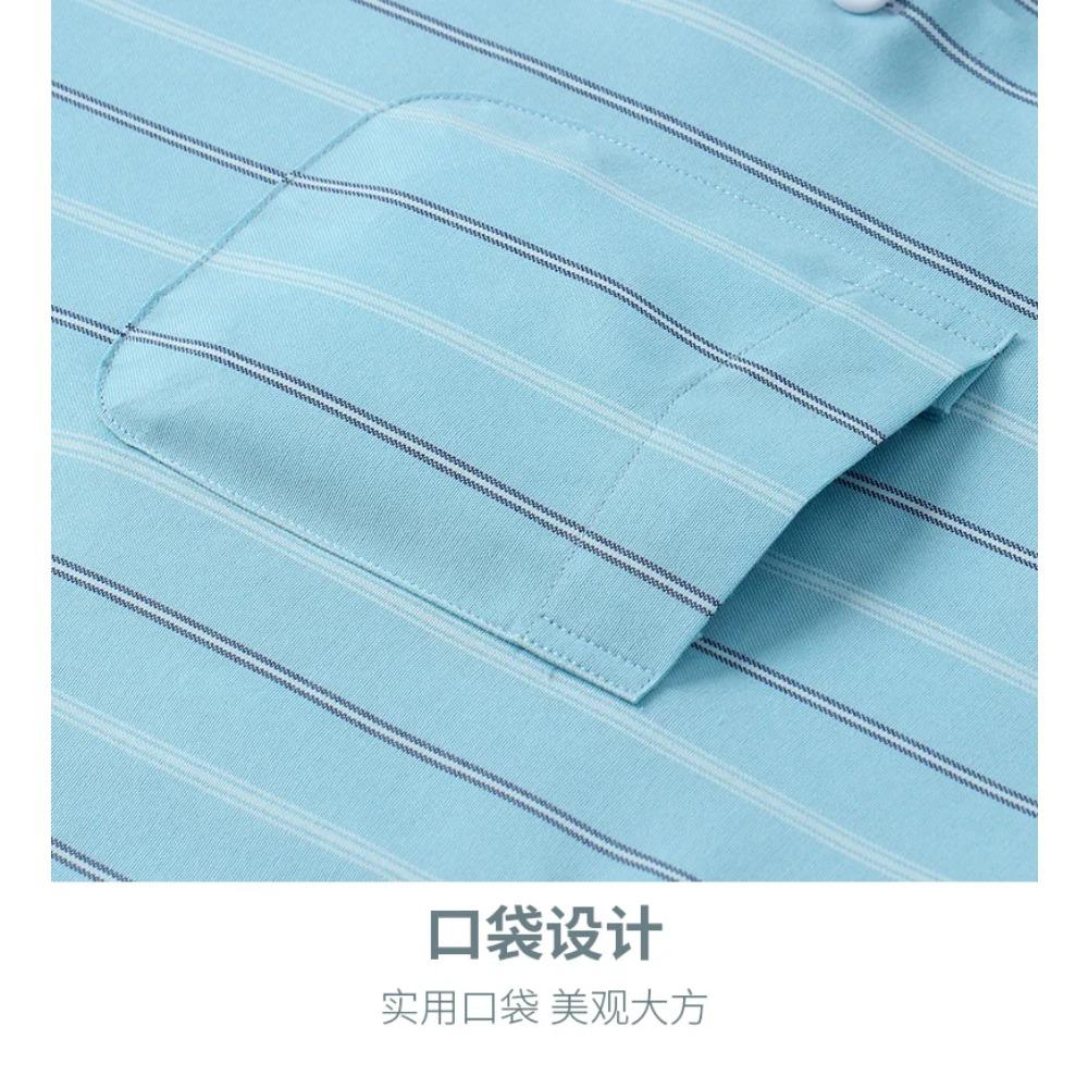 Big Size 11XL 10XL 9XL 8XL 100 Cotton Long Sleeve Shirt for Men Pocket Oxford Striped Casual Shirt Men Long Sleeve Slim Fit