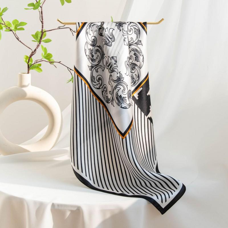 Womens Silk Scarf Printed Neck Wrap Fashion All-match Shawl 2026
