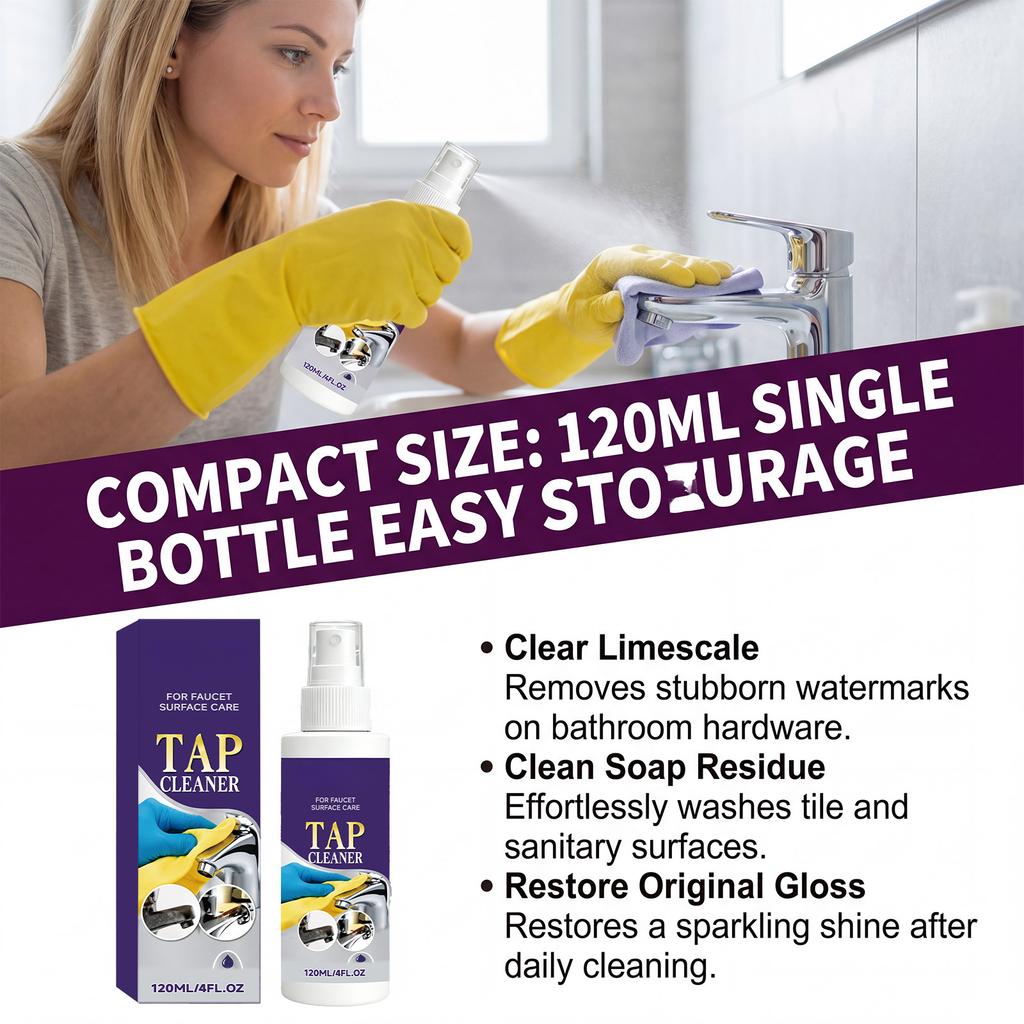 Faucet and Cleaner Spray, All-Purpose Bathroom Cleaner, Soap and Hard Stains, 16 oz
