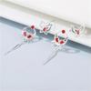 RSAMD 1Pair Anime Irregularity Pendant Ear Stud Women Silver Color Earrings Jewelry-1