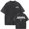 Old-fashioned Bad Omen Band T-shirt Washed and Distressed Short-sleeve Casual Men's and Women's Cool and Handsome