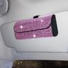 Diamond Car Glasses Case Multifunctional Sunglasses Storage Box Full of Diamonds Female Car Glasses Case Storage Bag