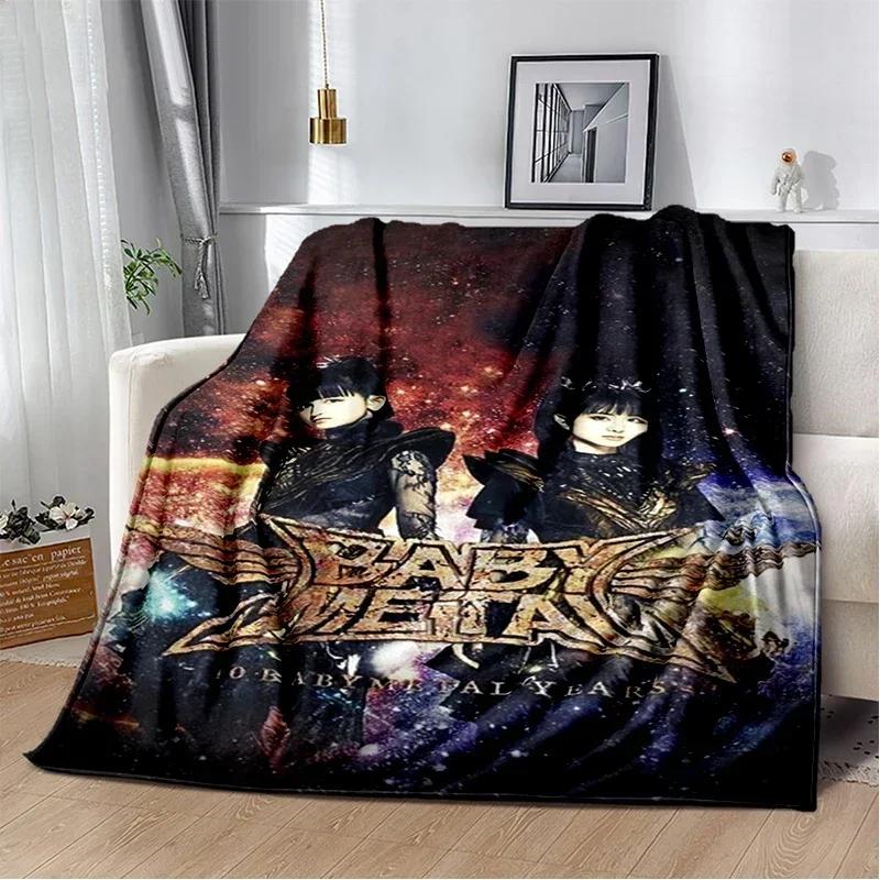 Babymetal combination warm printed blanket, office lounge sofa blanket, flannel household blanket multifunctional blanket