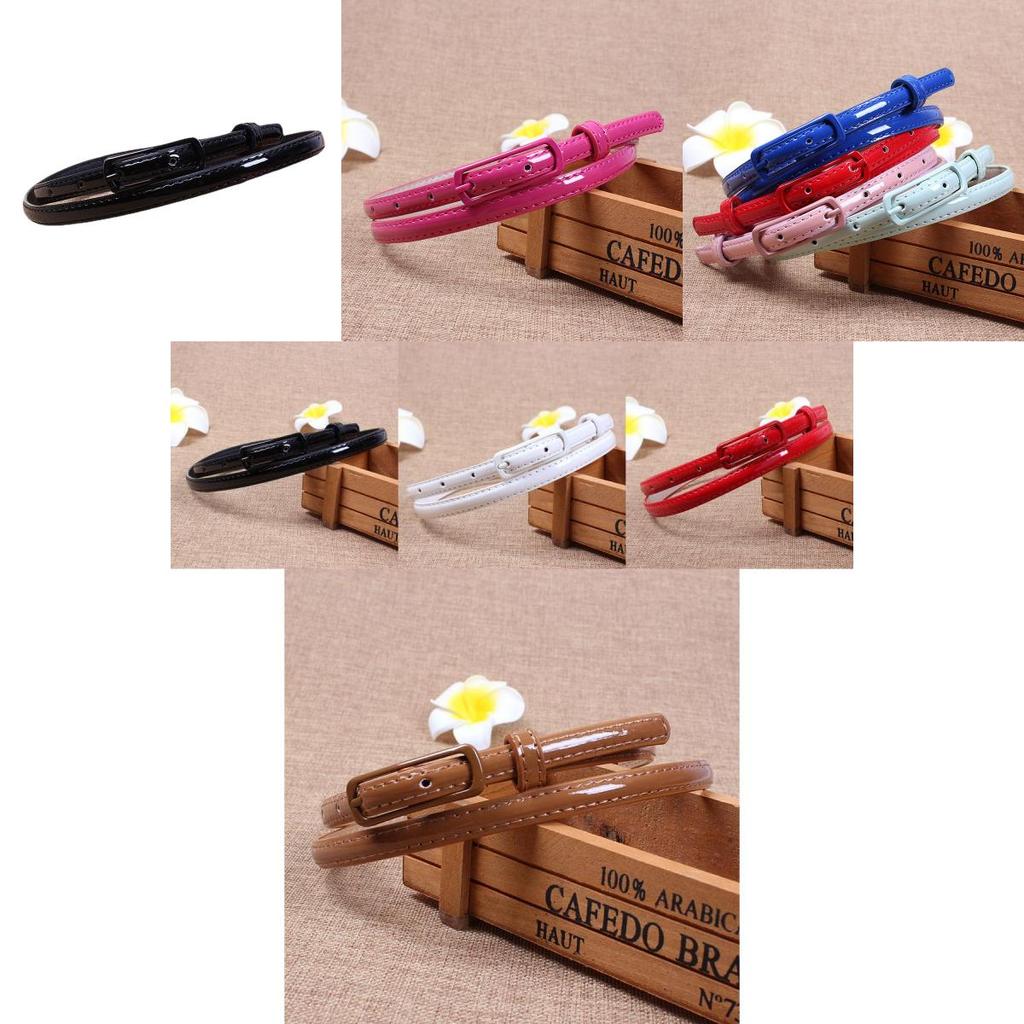 Stylish Women's Candy Color Thin Belt With Elegant Pin Buckle For Fashionable Outfits