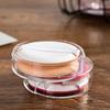 Przezroczyste kwadratowe okrągłe pudełeczko BB Cream Powder Storage Case Uchwyt na makijaż