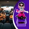 Skeleton Car Decor Car Ornaments For Dashboard Solar-Powered Shaking Head Ornament For Desktop Interior Home Men Women Inside
