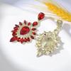 Geometric Elliptical Water Drop Earrings For Women With Rhinestone Dangle Jewelry Fashion Accessories