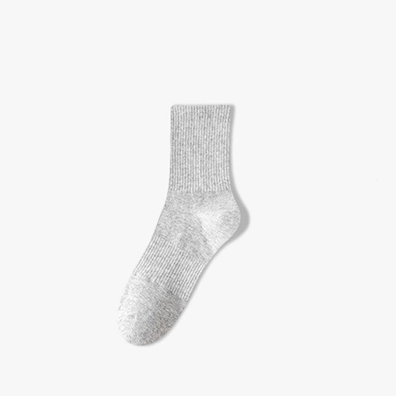 Long-staple Cotton Socks In Solid Color, Antibacterial, Corset, Breathable and Odor-resistant, Business and Casual Pure Cotton Long Stockings