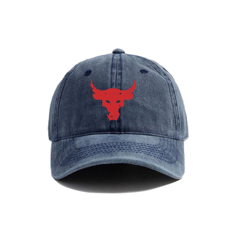 Dwayne Johnson Brahma Bull Baseballkappe Sommer Used Dad Hats Unisex Outdoor Verstellbar Baumwollkappen MZ-440