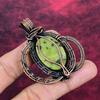 Serpentine Gemstone Pendant Copper Wire Wrapped Decent Jewelry Gifts For Mother