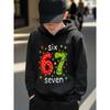 Boys' Christmas GiftChildren Hoodie Cartoon Print Six Seven Bruh 67 Casual Long Sleeve Hooded Sweatshirt Spring & Fall Pullover