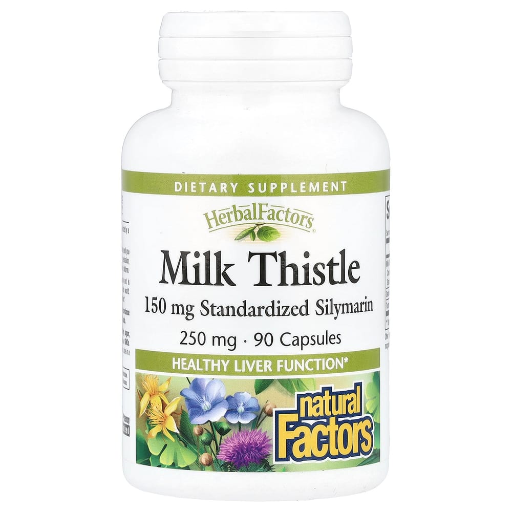 

Natural Factors Herbal Factors Milk Thistle 250mg Capsules, 90 Count 90 pcs - 1 ea