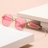 2025 High-End European & American Fashion UV-Protective Geometric Metal Sunglasses