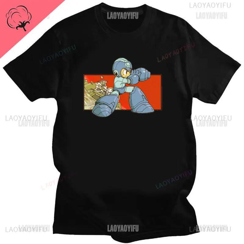 Official Megaman Player Select Men'S T-Shirt Mega Man Video Game Men Printed Tee Fashion Summer Cotton Casual Men'S Gift T Shirt
