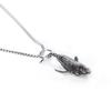 Ocean Vintage Oxidized Black 52HZ Whale Pendant Necklace With Stainless Stell Link Chain For Men Women Love Jewelry