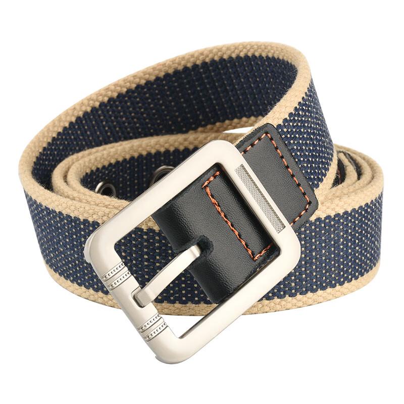 JEVI Men's Casual Woven Canvas Pin Buckle Belt