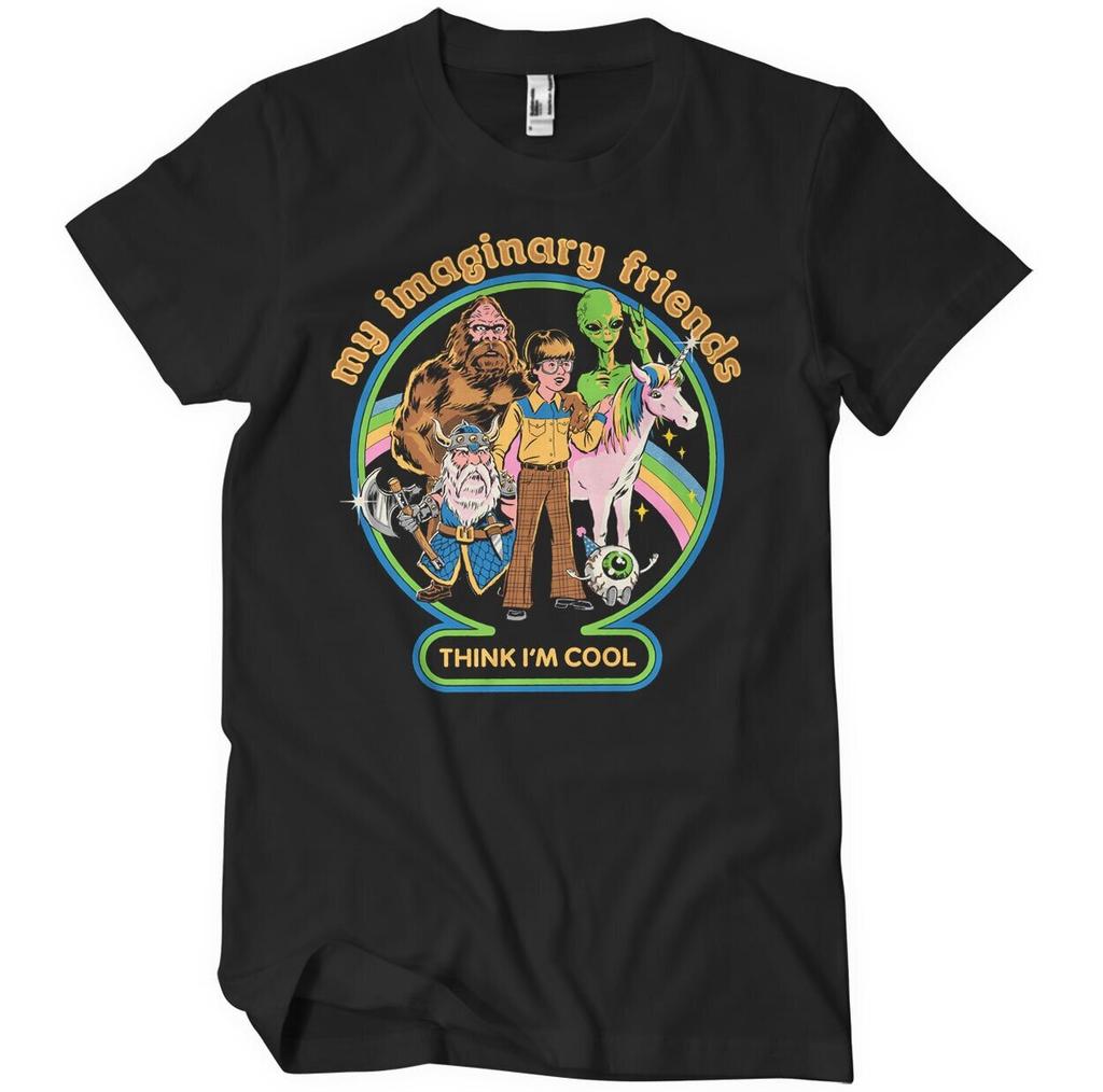 Licensed Steven Rhodes My Imaginary Friends Think I'm Cool Men T-Shirt