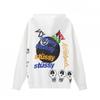 Classic Print Hooded Sweatshirt Teens Unisex Loose Fit Cotton Pullover Streetwear