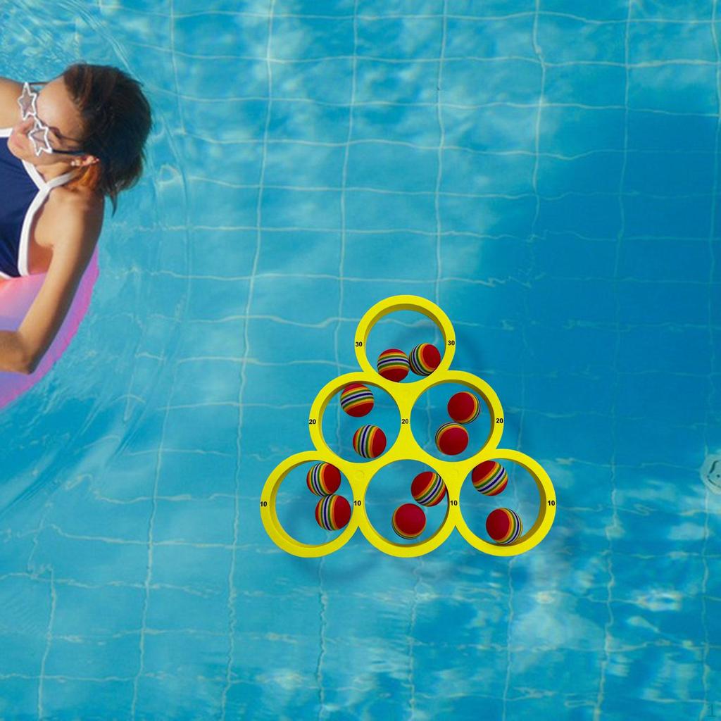Colorful Ball Toss Game for Swimming Pool with Easy Setup