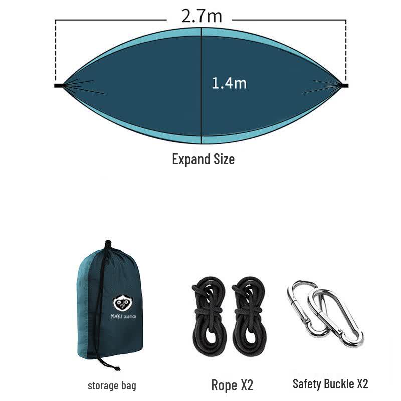 Makizaza Portable Parachute Fabric Double Hammock