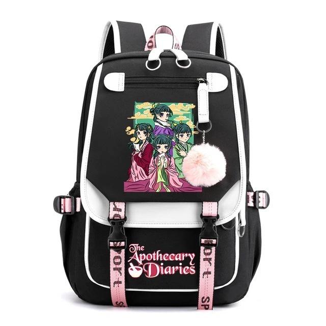 Large Capacity Schoolbag with Shoulder Strap; Student Three-piece Pencil Case Set